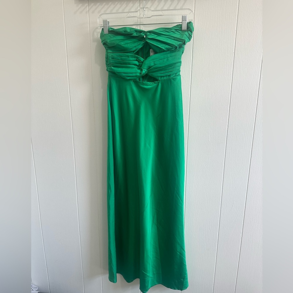 Emerald Green Strapless Maxi Dress